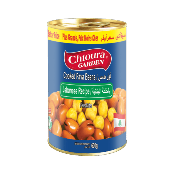 Chtoura Garden Cooked Fava Beans "Lebanese Recipe" - 600GR *12