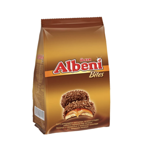 Ulker Albeni Bites Biscuits with Caramel
  Milk Chocolate 144Gr (*12)