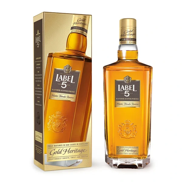 Label 5 Whisky Gold Heritage C/Vaso