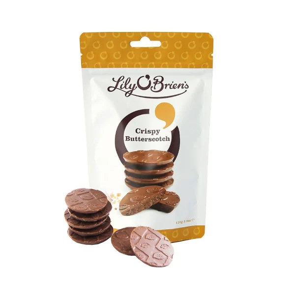 Choc. Shaped Crispy Butterscotch (6X110G)